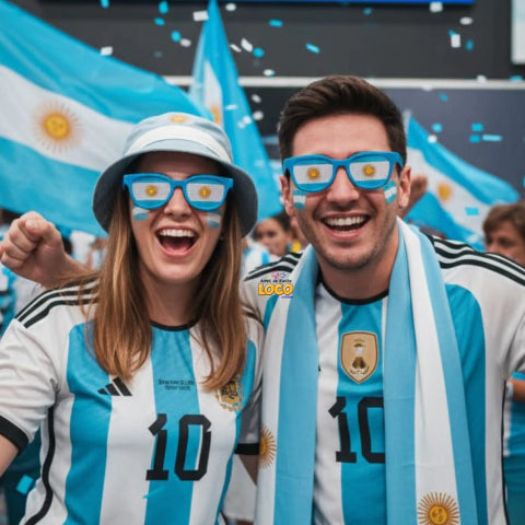 Combo Ultra Hincha Argentino: Trilogía de Camisetas Messi 10 + Set Completo de Fiesta y Aliento