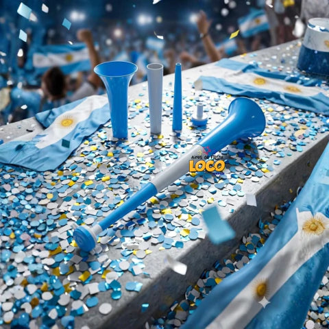 Combo Ultra Hincha Argentino: Trilogía de Camisetas Messi 10 + Set Completo de Fiesta y Aliento